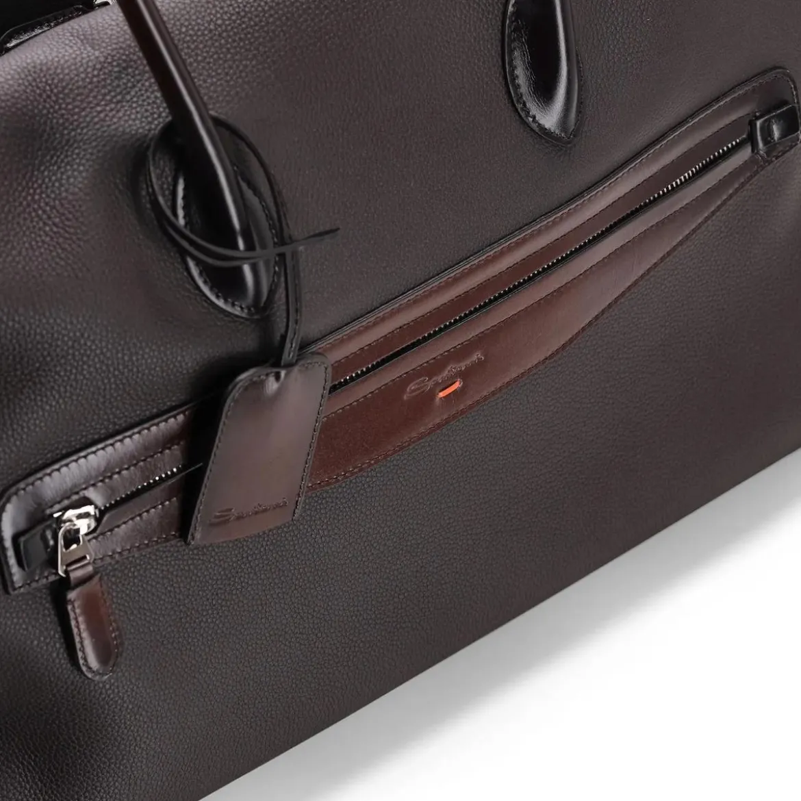 Santoni Weekender aus Leder braun Weekender