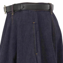 Self Portrait Midirock aus Denim blau Midirock