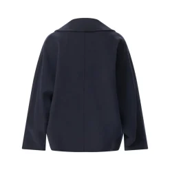 S Max Mara Cabanjacke Adele aus Schurwolle blau Wollmantel