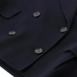 S Max Mara Cabanjacke Adele aus Schurwolle blau Wollmantel