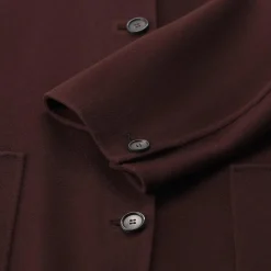 S Max Mara Jacke Giugno aus Schurwolle rot Wollmantel