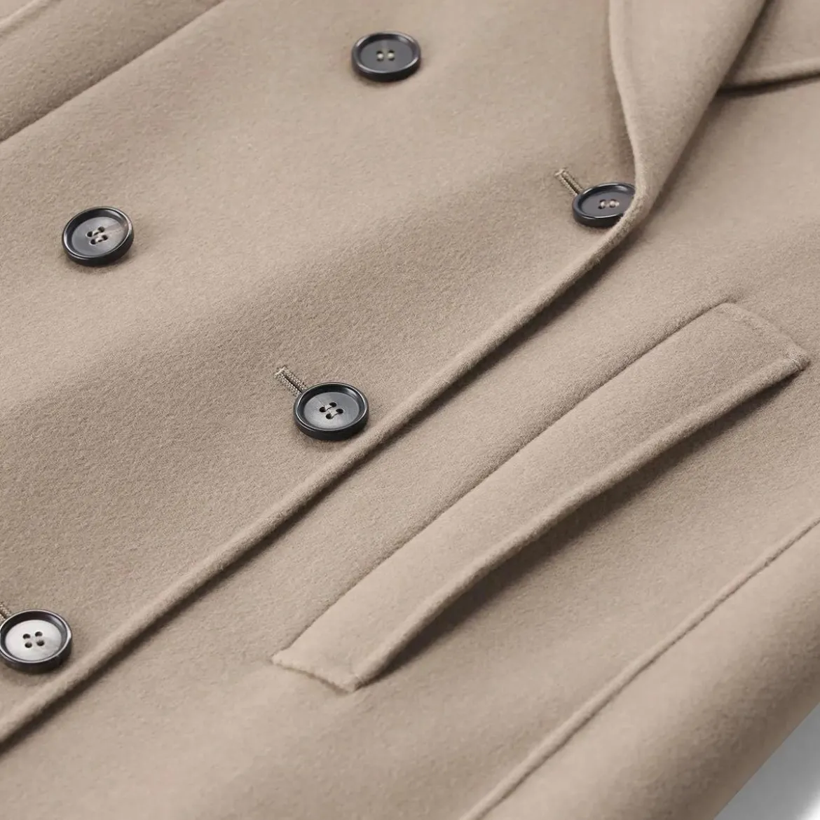 S Max Mara Kurzmantel Eden aus Schurwolle braun Wollmantel