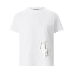 S Max Mara T-Shirt Medile mit Logo weiß T-Shirt