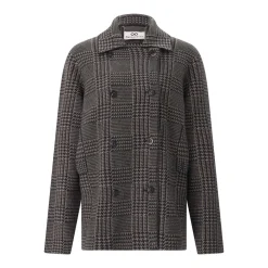 Sminfinity Jacke Glencheck Caban Jacket braun Übergangsjacke