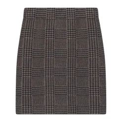 Sminfinity Rock Glencheck Slip On Skirt braun Minirock