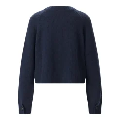 Sminfinity Strickjacke aus Kaschmir & Baumwolle blau Strickjacke