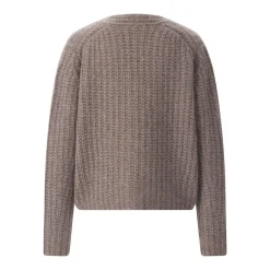Sminfinity Strickjacke aus Kaschmir & Seide braun Strickjacke