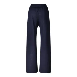 Sminfinity Weite Hose aus Seide & Leinen blau Stoffhose