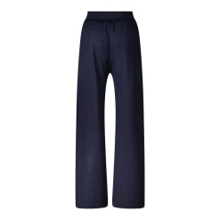 Sminfinity Weite Hose aus Seide & Leinen blau Stoffhose