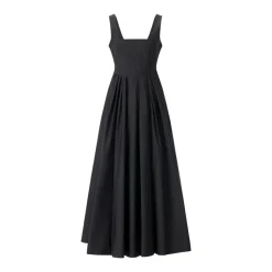 Sportmax Maxikleid Giro aus Baumwolle schwarz Maxikleid