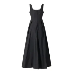 Sportmax Maxikleid Giro aus Baumwolle schwarz Maxikleid