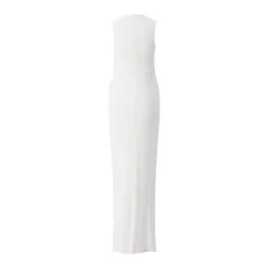 Sportmax Maxikleid Salett mit Cut-Out weiß Maxikleid