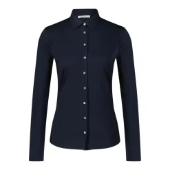Stefan Brandt Hemdbluse Alma aus Pima-Baumwolle Dunkelblau Bluse