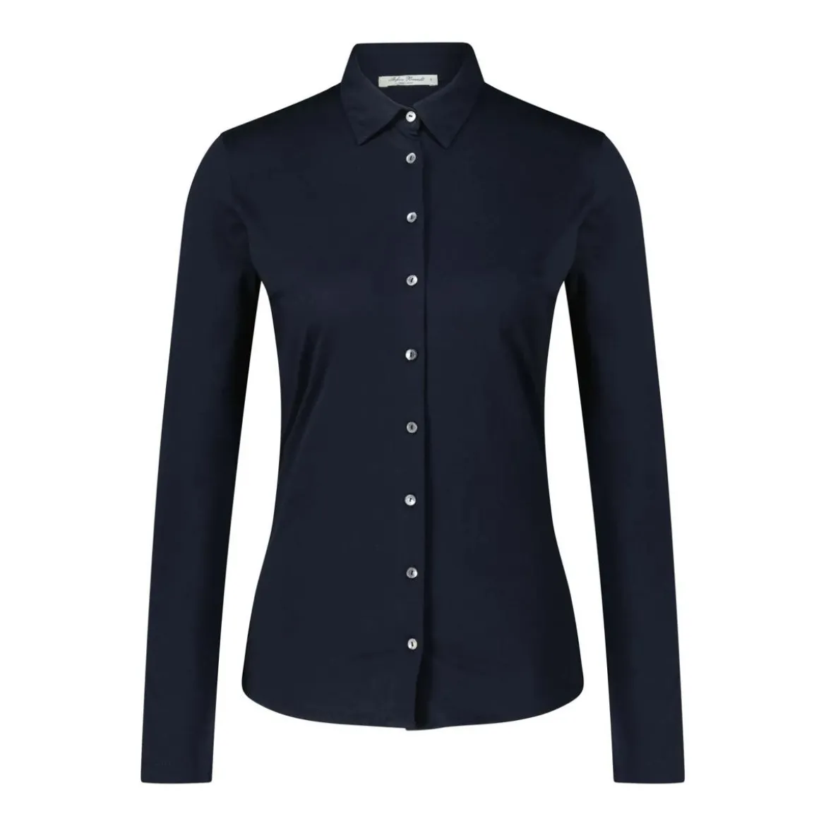 Stefan Brandt Hemdbluse Alma aus Pima-Baumwolle Dunkelblau Bluse