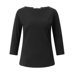 Stefan Brandt T-Shirt Elsa mit 3/4 Ärmeln Schwarz 3/4-Arm-Shirt