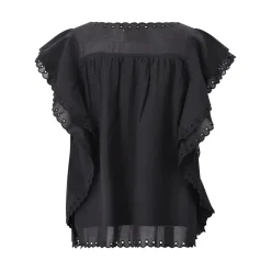 STELLA FOREST Blusenshirt Jayna mit Stickerei Weiß Bluse