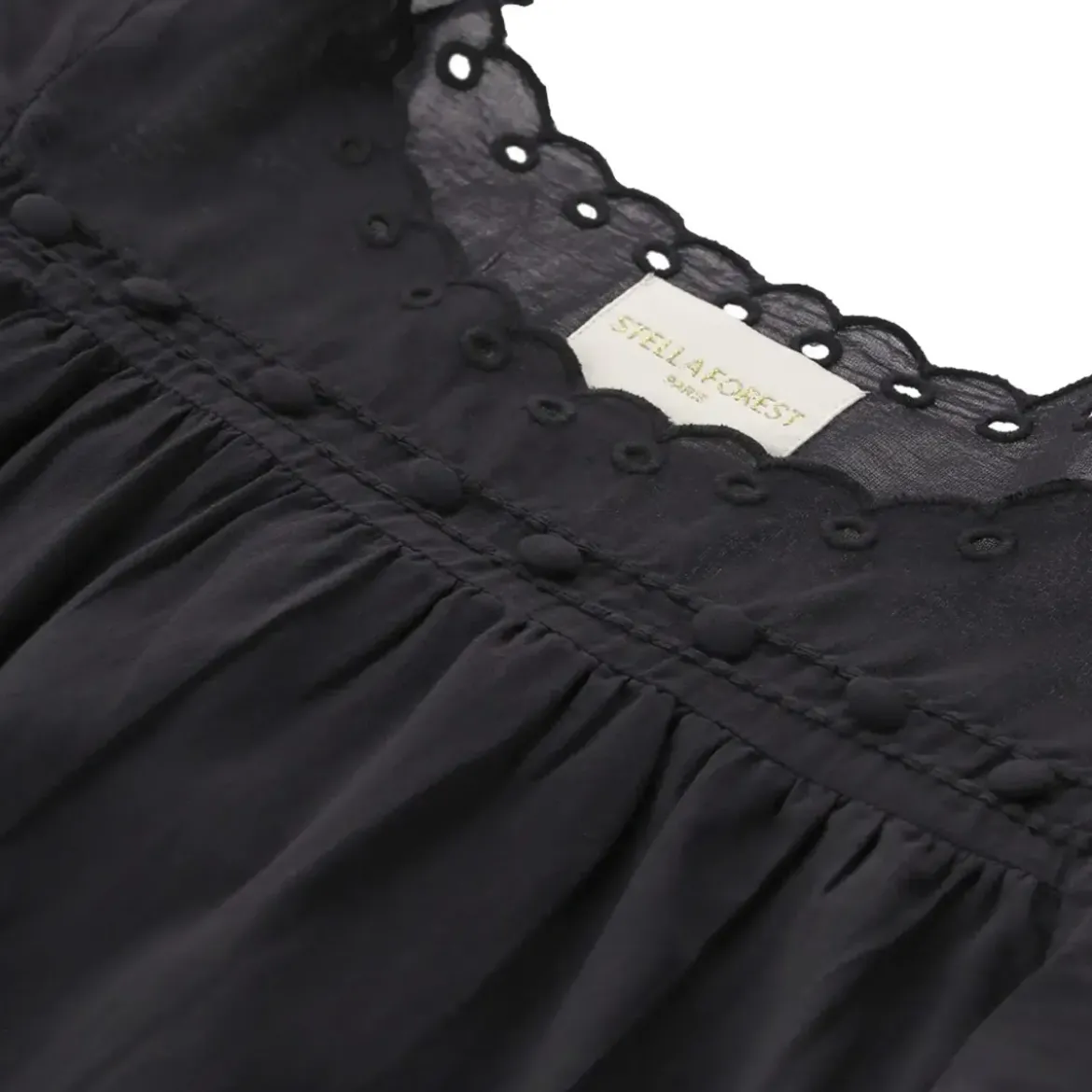 STELLA FOREST Blusenshirt Jayna mit Stickerei Weiß Bluse