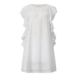 STELLA FOREST Midikleid Jayna mit Stickerei Weiß Midikleid
