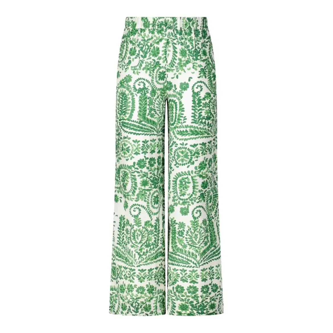 STELLA FOREST Weite Hose mit floralem Muster Grün Hose