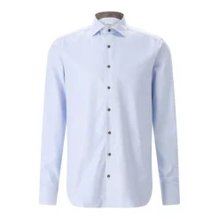 STENSTRÖMS Slim-Fit Hemd aus Baumwolle blau Hemd
