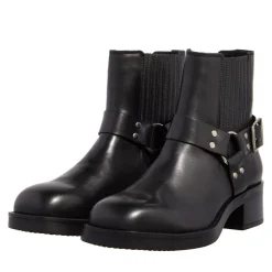 Steve Madden Breaker Black Leather Stiefeletten