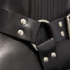 Steve Madden Breaker Black Leather Stiefeletten