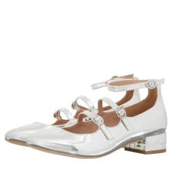 Steve Madden Colleague Silver Mary Janes
