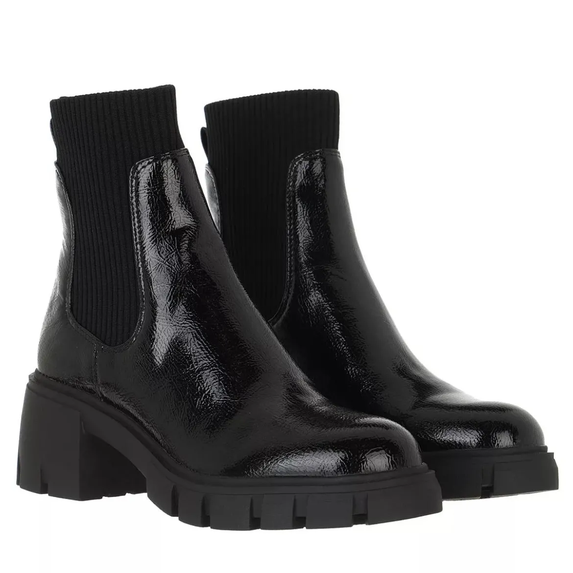 Steve Madden Hayle Bootie Black Patent Stiefeletten