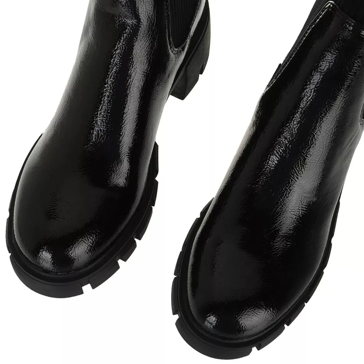 Steve Madden Hayle Bootie Black Patent Stiefeletten