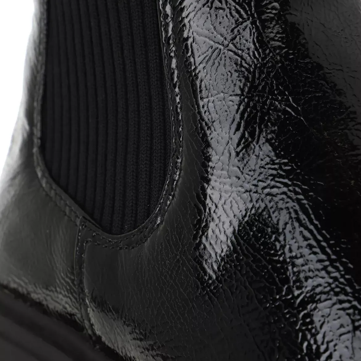 Steve Madden Hayle Bootie Black Patent Stiefeletten