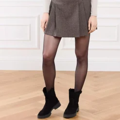 Steve Madden Mina Black Suede Stiefeletten