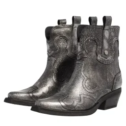 Steve Madden Waynoa Silver Leather Cowboy-Stiefel