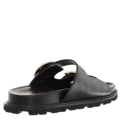 Stuart Weitzman Benni Sport Slide Black Sandalen