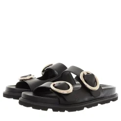 Stuart Weitzman Benni Sport Slide Black Sandalen
