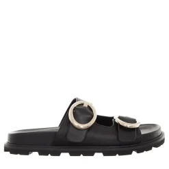 Stuart Weitzman Benni Sport Slide Black Sandalen