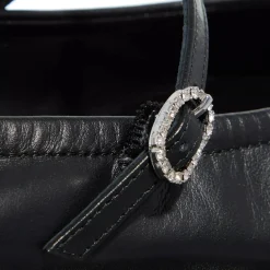 Stuart Weitzman Claris Ballet Flat Black Ballerinas