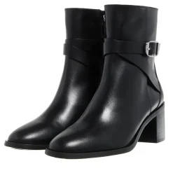 Stuart Weitzman Esme Belted Zip Bootie Black Stiefeletten