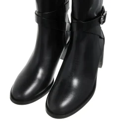 Stuart Weitzman Esme Belted Zip Bootie Black Stiefeletten