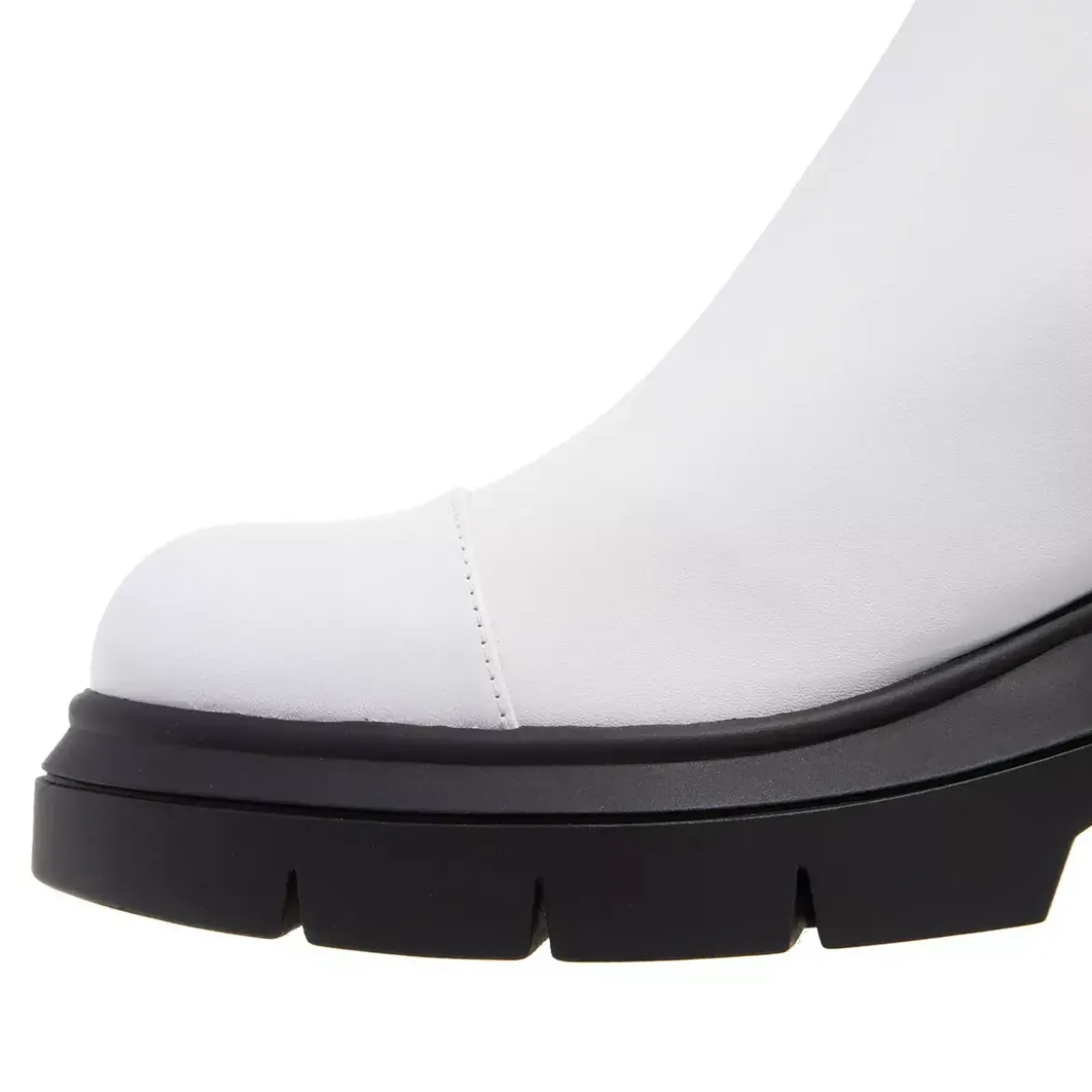 Stuart Weitzman Norah White Chelsea Boots