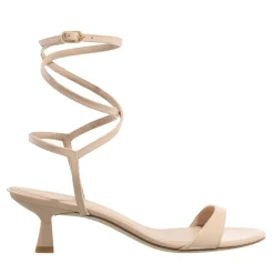 Stuart Weitzman Nudist Wrap 50 Barely Beige Sandalen