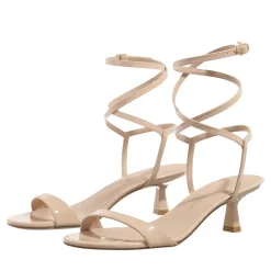 Stuart Weitzman Nudist Wrap 50 Barely Beige Sandalen