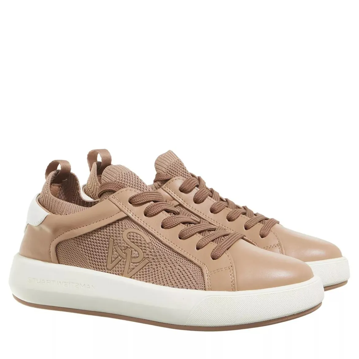 Stuart Weitzman 5050 PRO Tobacco/Off White Low-Top-Sneaker