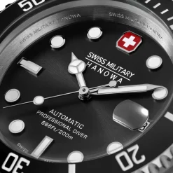 Swiss Military Hanowa Automatikuhr SEALORD- Anzeige: 3 Zeiger- Qualit silber Quarzuhr
