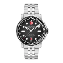 Swiss Military Hanowa Die Automatikuhr Maitre Plongeur von Swiss Militar silber Quarzuhr