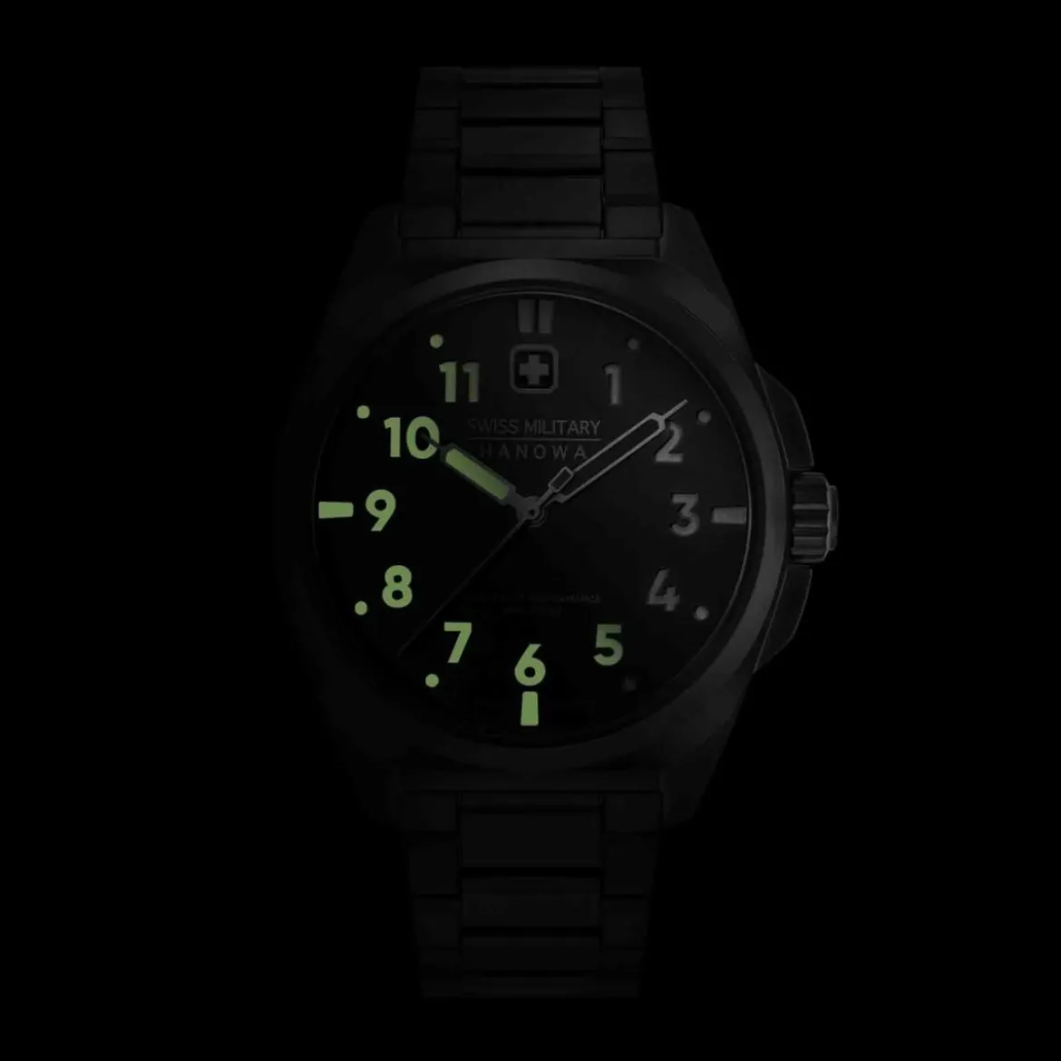 Swiss Military Hanowa Quarzuhr Fieldmaster schwarz Quarzuhr