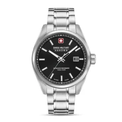 Swiss Military Hanowa Quarzuhr PIONEER- Anzeige: 3 Zeiger- Qualität:silber Quarzuhr