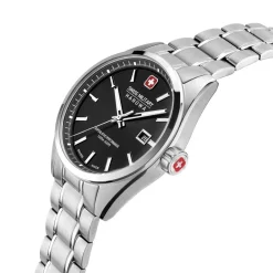 Swiss Military Hanowa Quarzuhr PIONEER- Anzeige: 3 Zeiger- Qualität:silber Quarzuhr