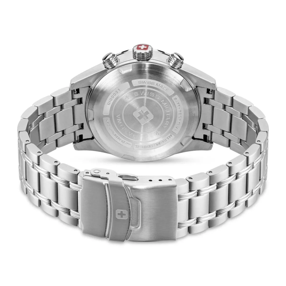 Swiss Military Hanowa Quarzuhr Airman First Class silber Chronograph