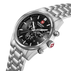 Swiss Military Hanowa Quarzuhr Airman First Class silber Chronograph