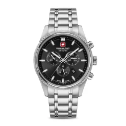 Swiss Military Hanowa Quarzuhr Airman First Class silber Chronograph